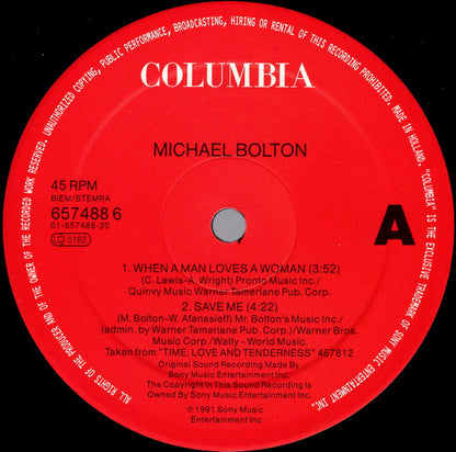 Michael Bolton : When A Man Loves A Woman (12", Maxi)