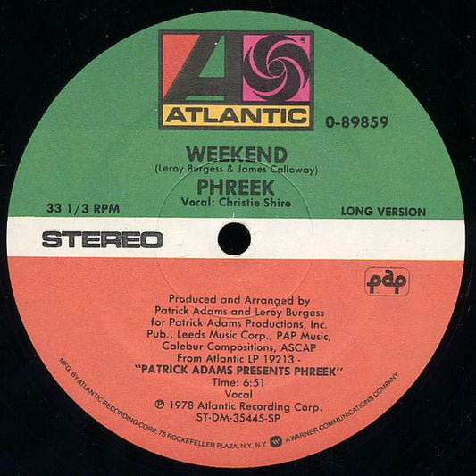 Phreek : Weekend (12", RE)