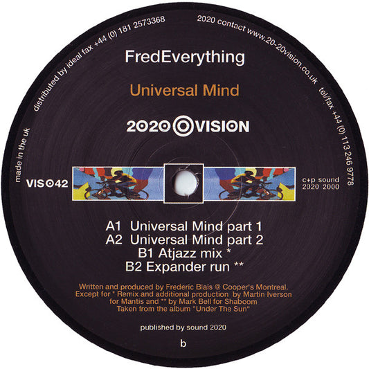 Fred Everything : Universal Mind (12")