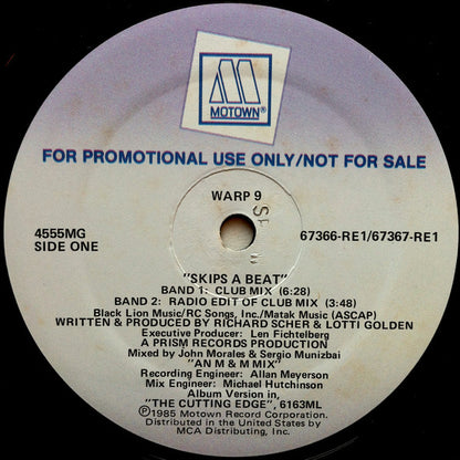Warp 9 : Skips A Beat (12", Promo)