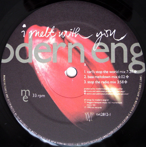 Modern English : I Melt With You (12")