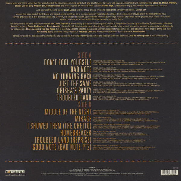 Speedometer (2) Featuring James Junior : No Turning Back (LP, Album)