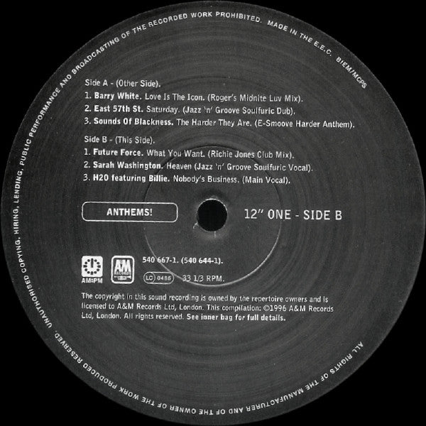 Various : Anthems! (Limited Edition Box) (4x12", Comp + Box, Ltd)