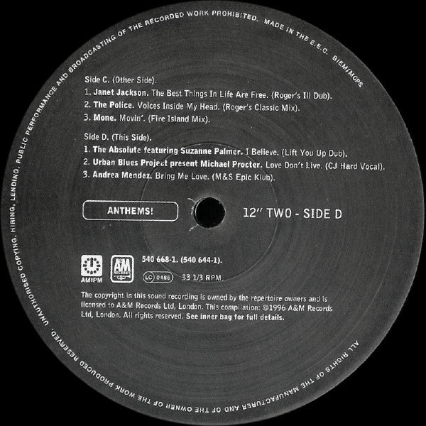 Various : Anthems! (Limited Edition Box) (4x12", Comp + Box, Ltd)