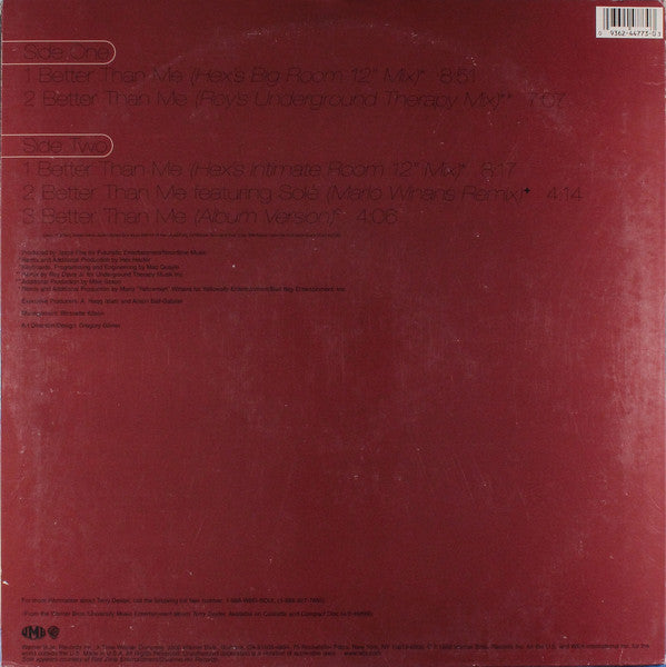 Terry Dexter : Better Than Me (12")