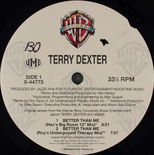 Terry Dexter : Better Than Me (12")