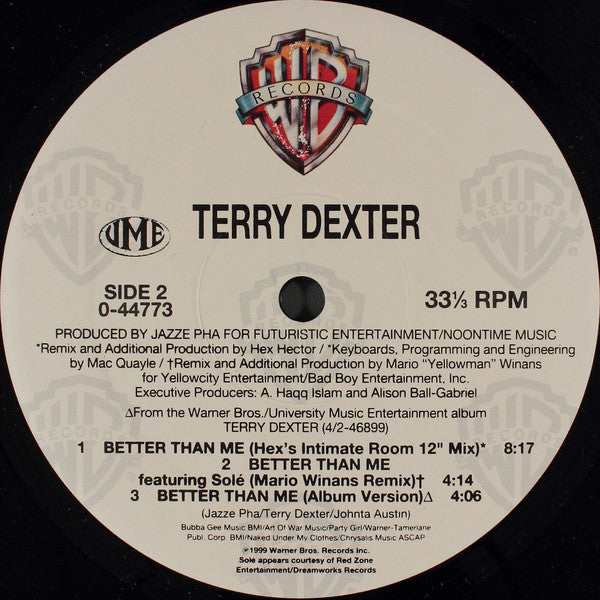 Terry Dexter : Better Than Me (12")