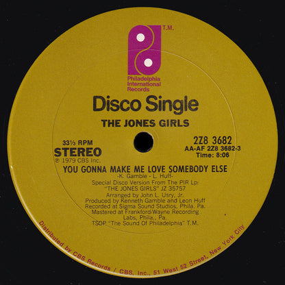 The Jones Girls : You Gonna Make Me Love Somebody Else (12", Single)