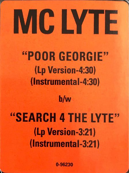 M C Lyte* : Poor Georgie / Search 4 The Lyte (12")