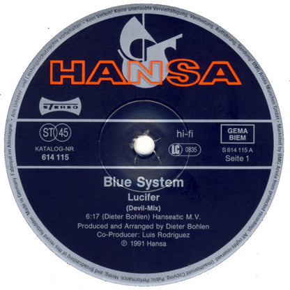 Blue System : Lucifer (12", Maxi)