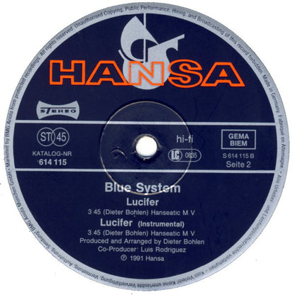 Blue System : Lucifer (12", Maxi)