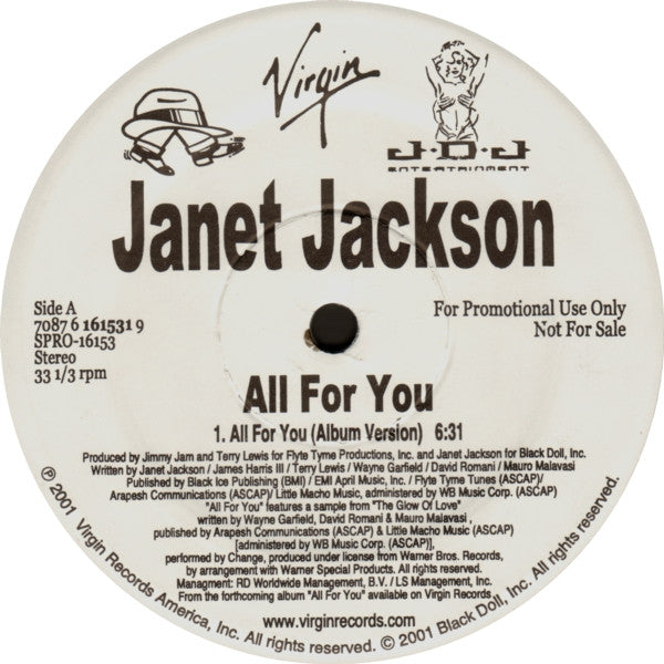 Janet Jackson : All For You (12", Promo)
