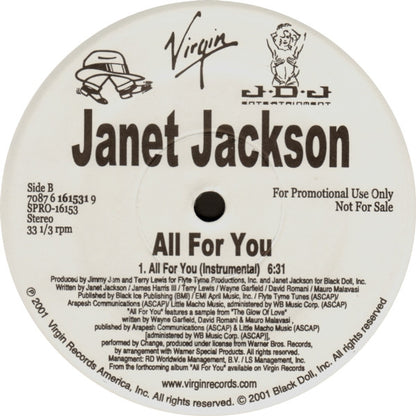 Janet Jackson : All For You (12", Promo)