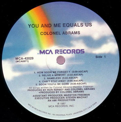Colonel Abrams : You And Me Equals Us (LP, Album)