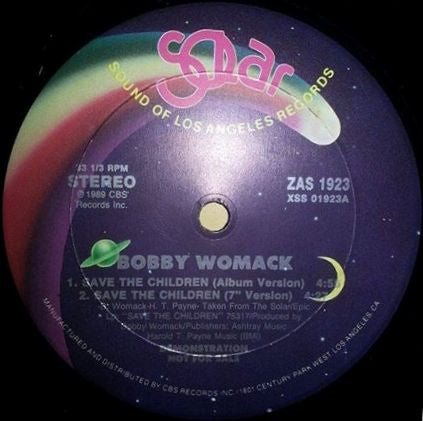 Bobby Womack : Save The Children (12", Single, Promo)