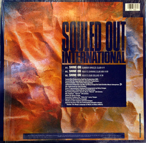 Souled Out International* Featuring Sarah Warwick : Shine On (12")