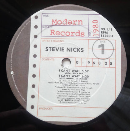 Stevie Nicks : I Can't Wait (12")