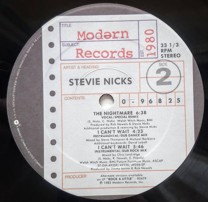Stevie Nicks : I Can't Wait (12")