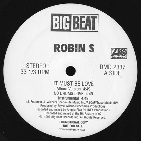 Robin S* : It Must Be Love (12", Promo)
