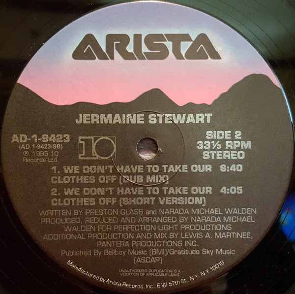 Jermaine Stewart : We Don't Have To Take Our Clothes Off (12")