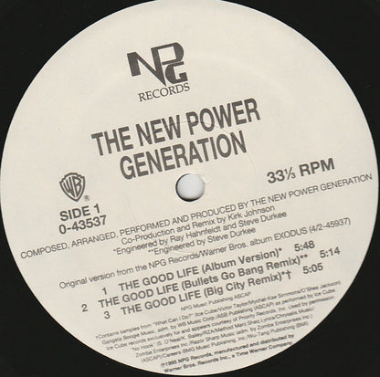 The New Power Generation : The Good Life (12", Maxi)
