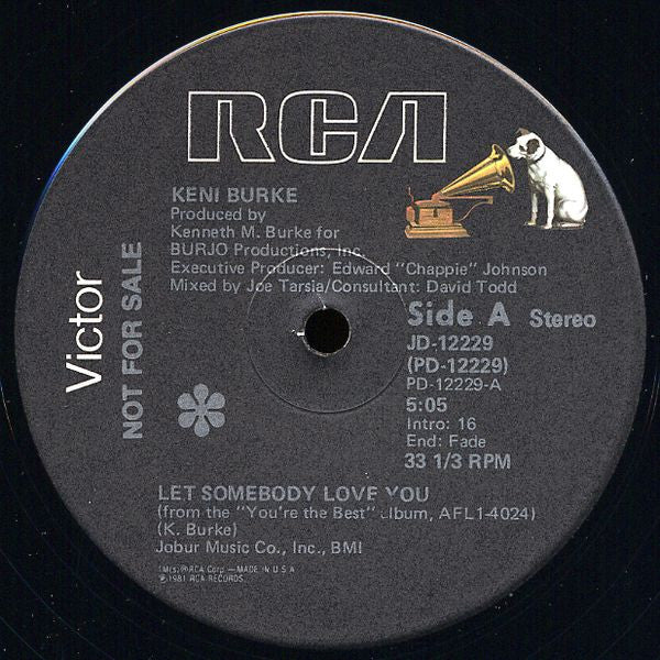 Keni Burke : Let Somebody Love You (12", Promo)