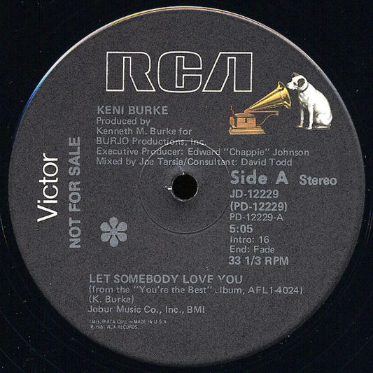 Keni Burke : Let Somebody Love You (12", Promo)