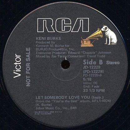 Keni Burke : Let Somebody Love You (12", Promo)