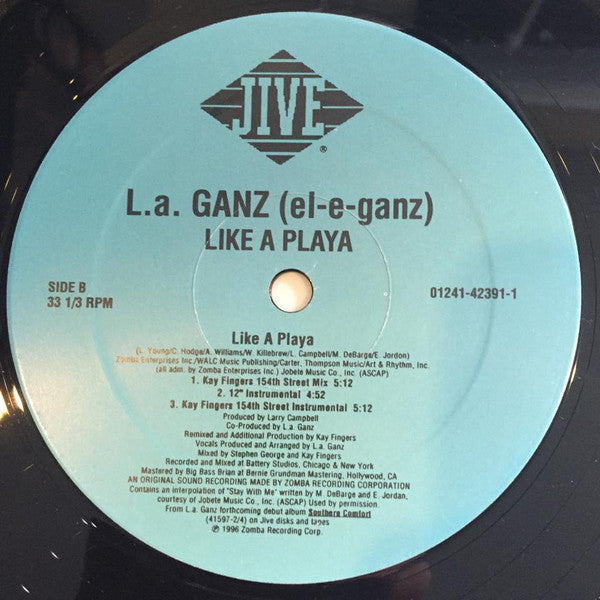 L.A. Ganz : Like A Playa (12")