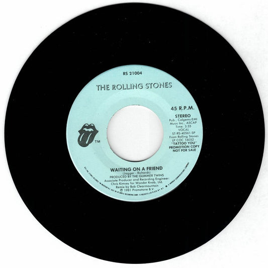 The Rolling Stones : Waiting On A Friend (7", Single, Mono, Promo)