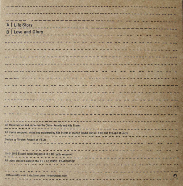 Ólafur Arnalds, Nils Frahm : Life Story Love And Glory (7", Ltd)