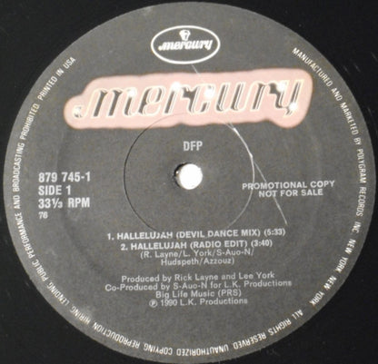 DFP : Hallelujah (12", Promo)