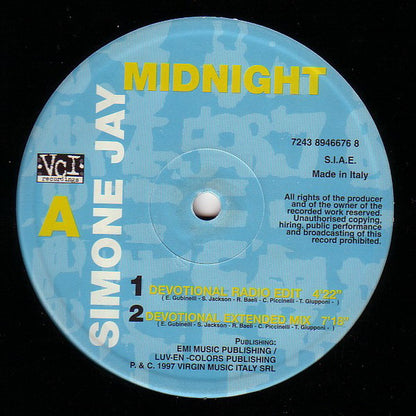 Simone Jay : Midnight (12")
