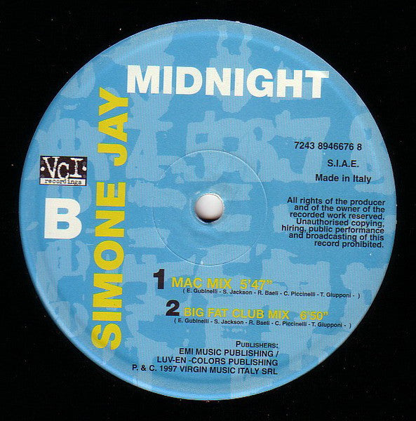 Simone Jay : Midnight (12")