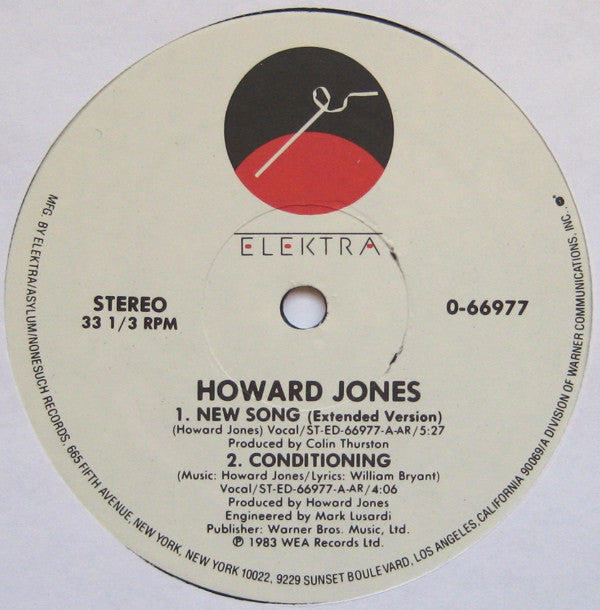 Howard Jones : New Song (12", EP, All)