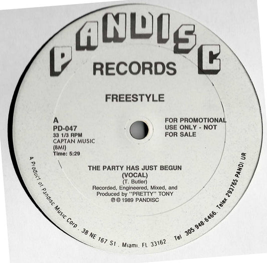 Freestyle : The Party Has Just Begun (12", Promo, RE)