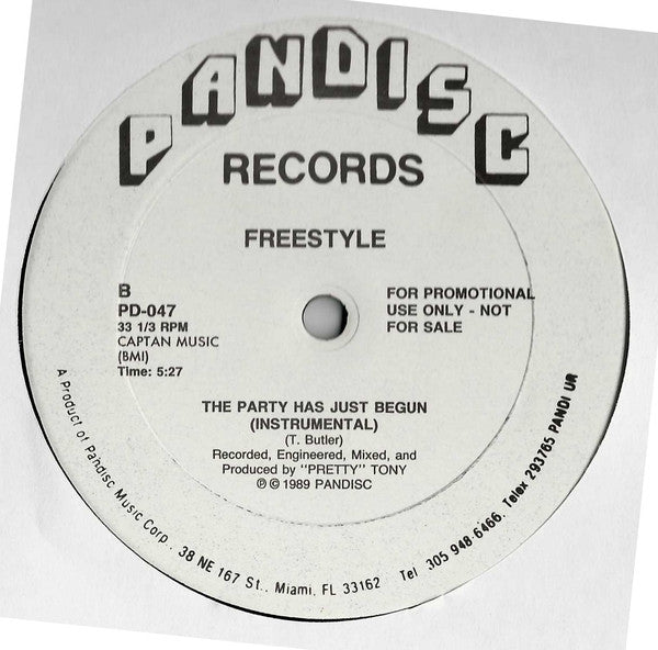 Freestyle : The Party Has Just Begun (12", Promo, RE)