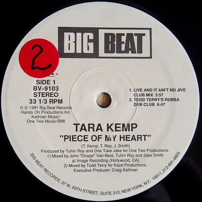 Tara Kemp : Piece Of My Heart (12")