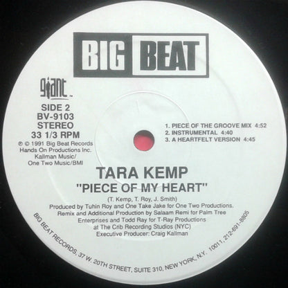 Tara Kemp : Piece Of My Heart (12")