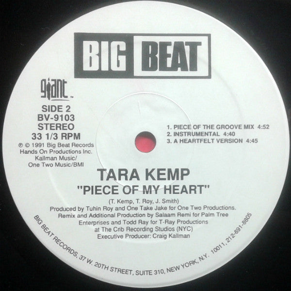 Tara Kemp : Piece Of My Heart (12")