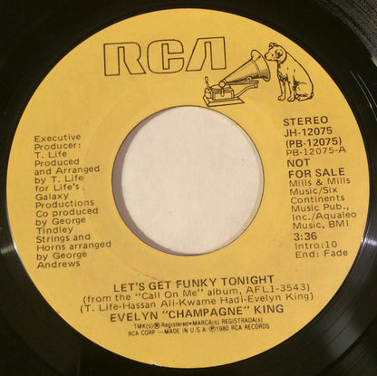 Evelyn "Champagne" King* : Let's Get Funky Tonight (7", Single, Promo)
