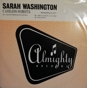 Sarah Washington : Careless Whisper (12", Promo)