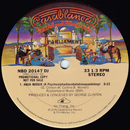 Parliament : Aqua Boogie (A Psychoalphadiscobetabioaquadoloop) (12", S/Sided, Promo)