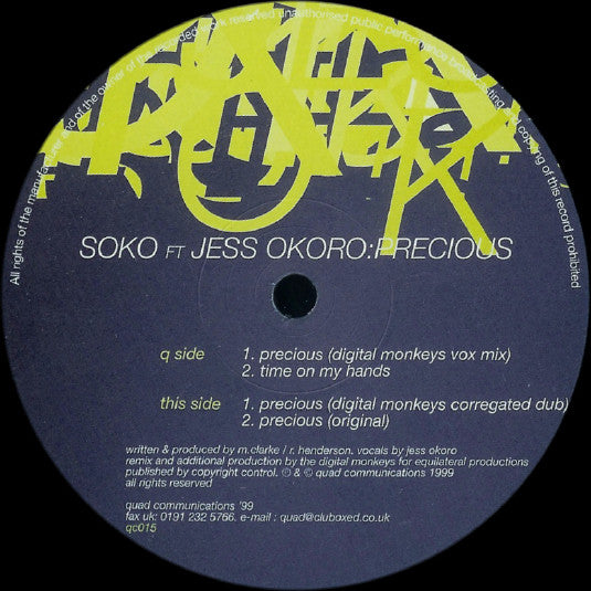Soku Ft Jess Okoro : Precious (12")