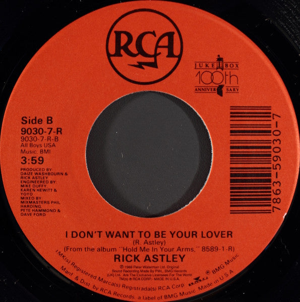 Rick Astley : Ain't Too Proud To Beg (7", Single)