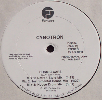 Cybotron : Cosmic Cars (12", Promo)