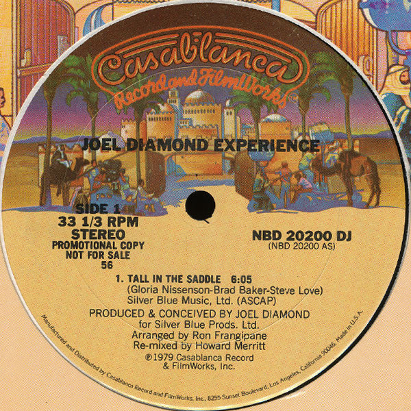 Joel Diamond Experience : Tall In The Saddle (12", Single, Promo, 56)