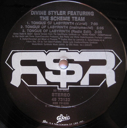 Divine Styler Featuring The Scheme Team : Ain't Sayin Nothin / Tongue Of Labyrinth (12", Single)