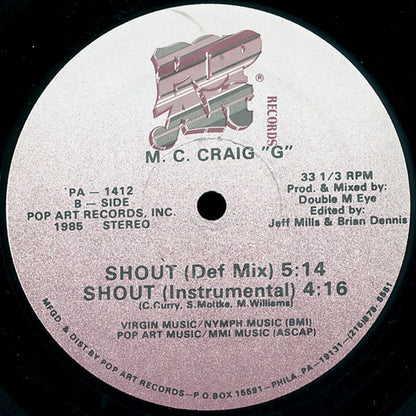 M. C. Craig "G"* : Shout (12")