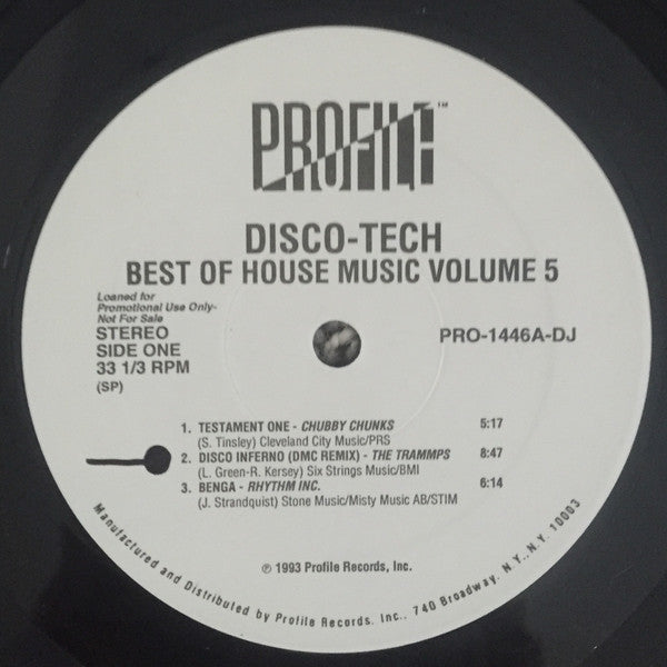 Various : Best Of House Music Vol. 5 - Disco-Tech (2xLP, Comp, Promo)